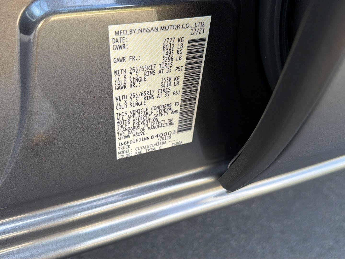 Used 2022 Gun Metallic Nissan SV image 40
