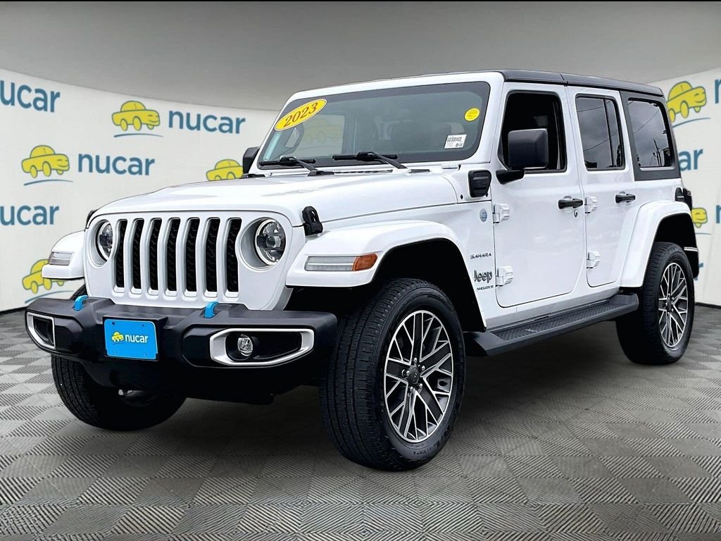 Used 2023 White Jeep Sahara 4xe image 3