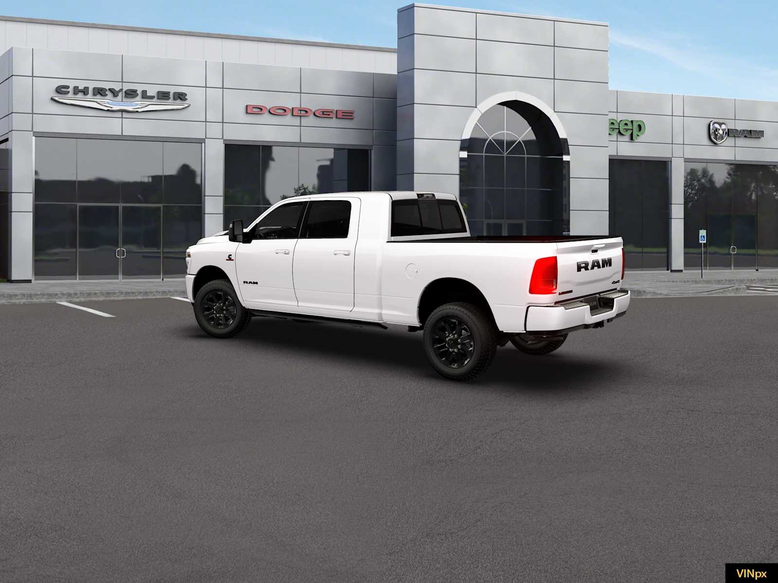 New 2026 Bright White Clear-Coat Exterior Paint RAM Laramie image 3