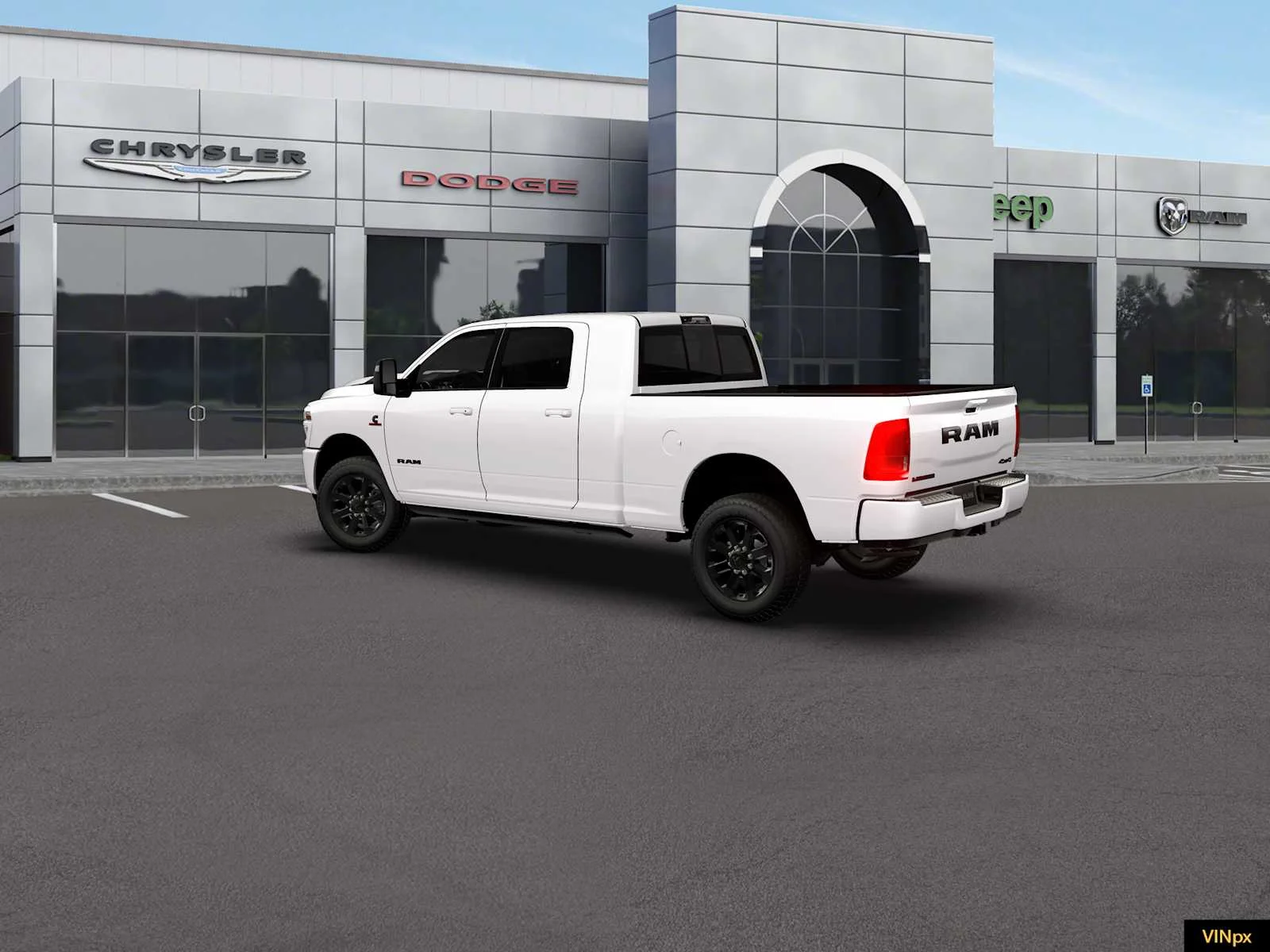 New 2026 Bright White Clear-Coat Exterior Paint RAM Laramie image 3
