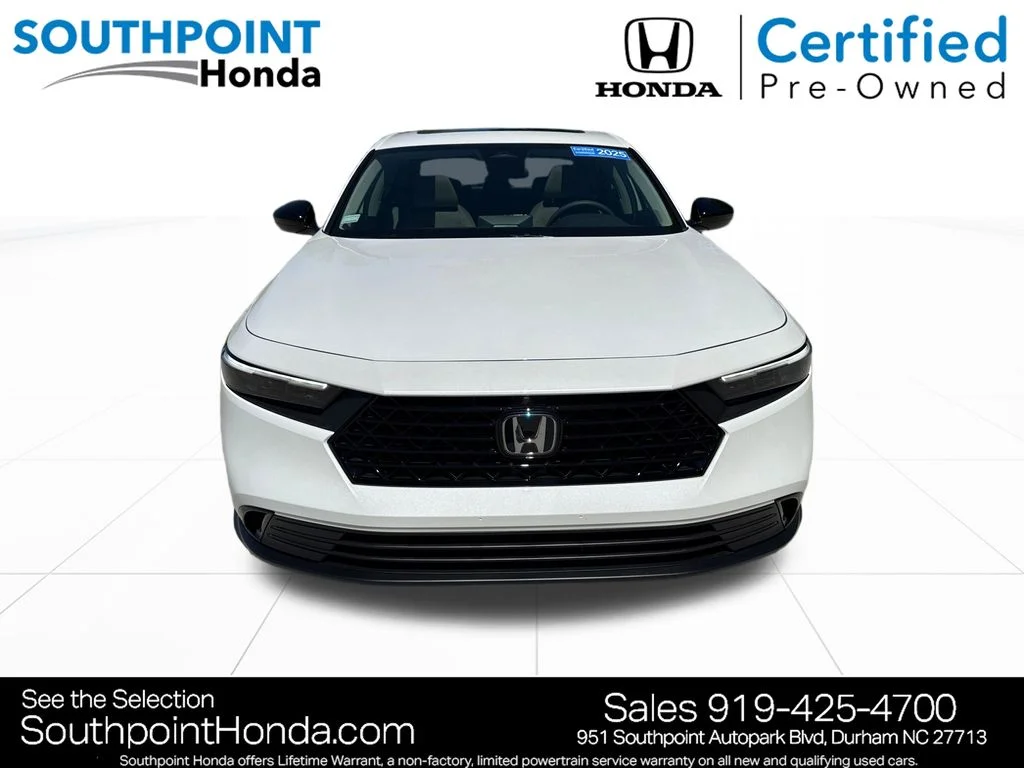 Certified Used 2025 Platinum White Pearl Honda 1.5T SE image 2