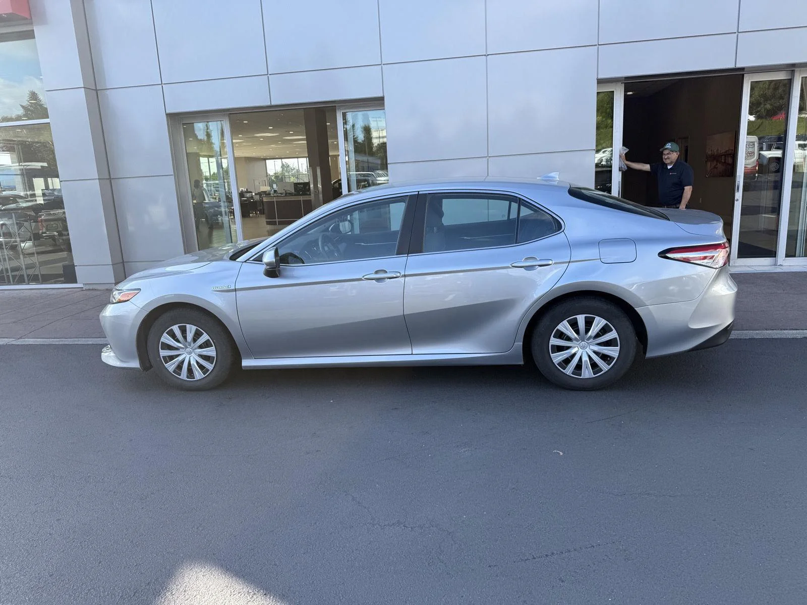Used 2020 Celestial Silver Metallic Toyota Hybrid LE image 2