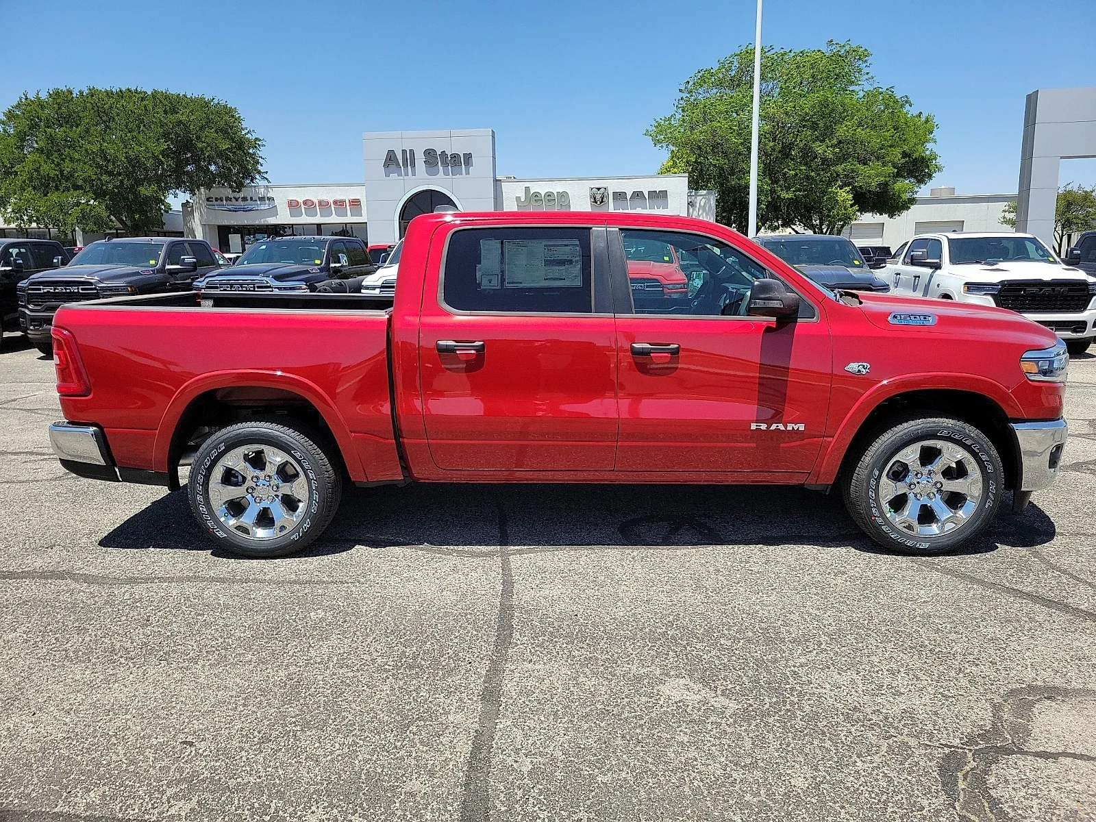 New 2026 Molten Red Pearlcoat Ram LONE STAR CREW CAB 4X4 5
