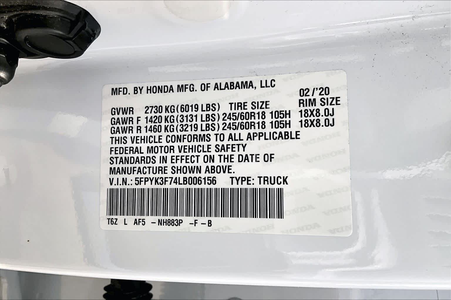 Certified Used 2020 Platinum White Pearl Honda RTL-E image 35