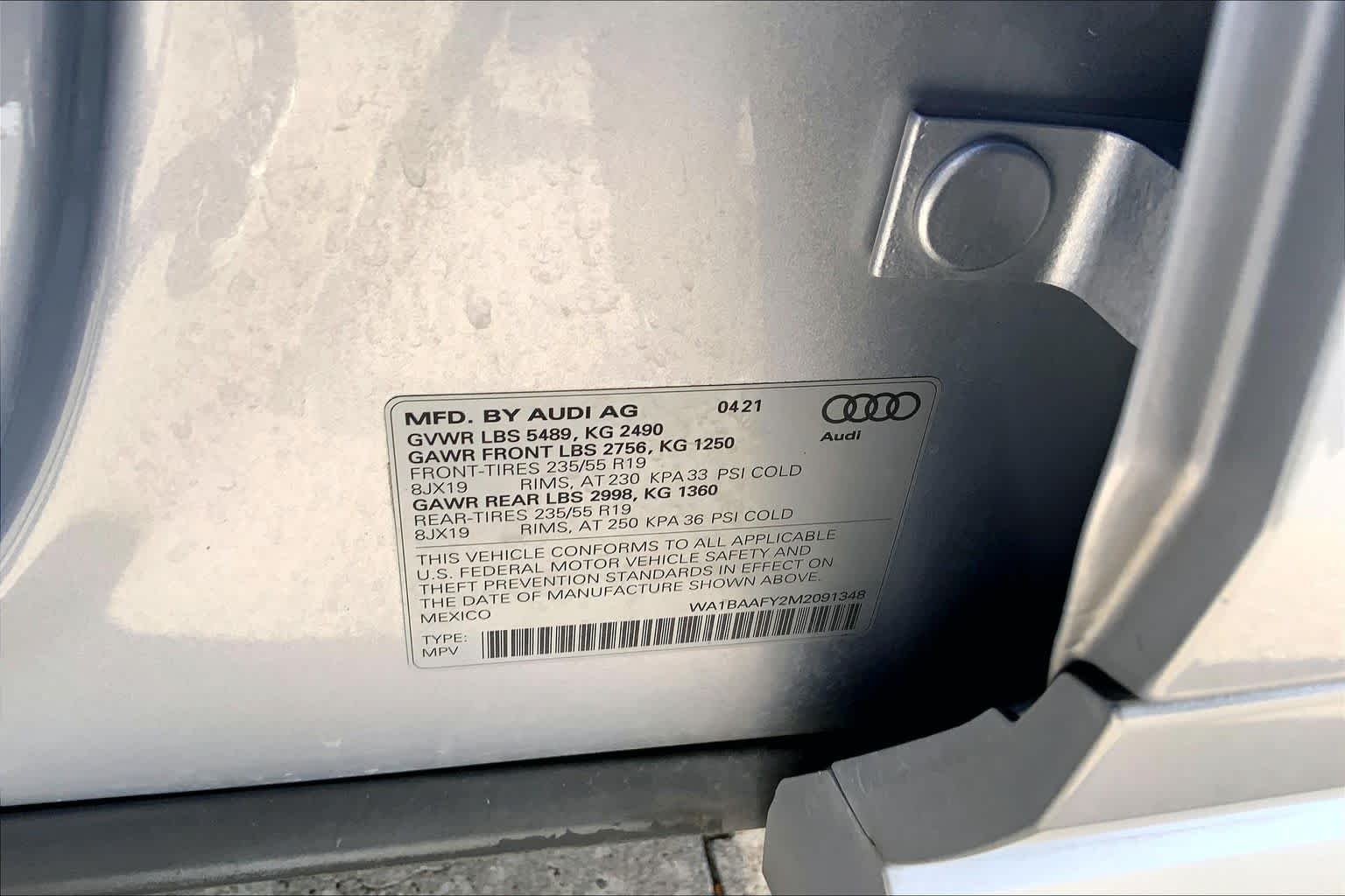 Used 2021 Florett Silver Metallic Audi Premium Plus image 37