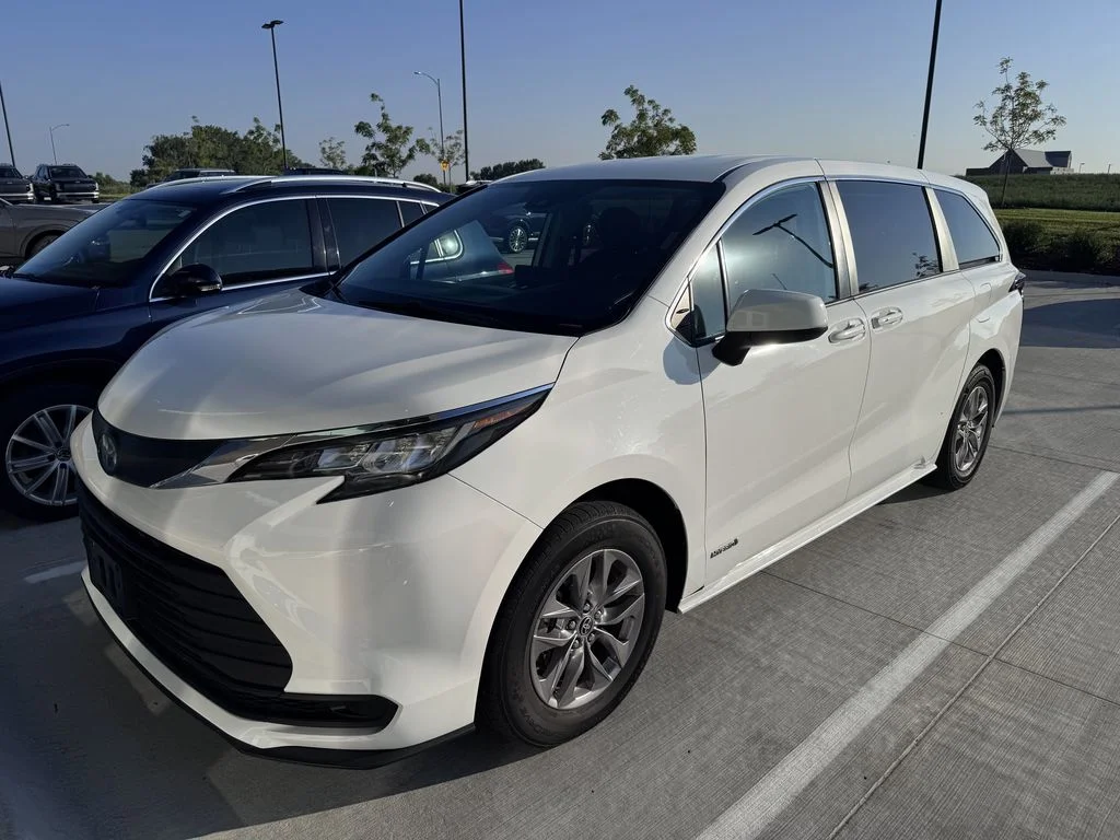 Used 2021 White Toyota LE image 1