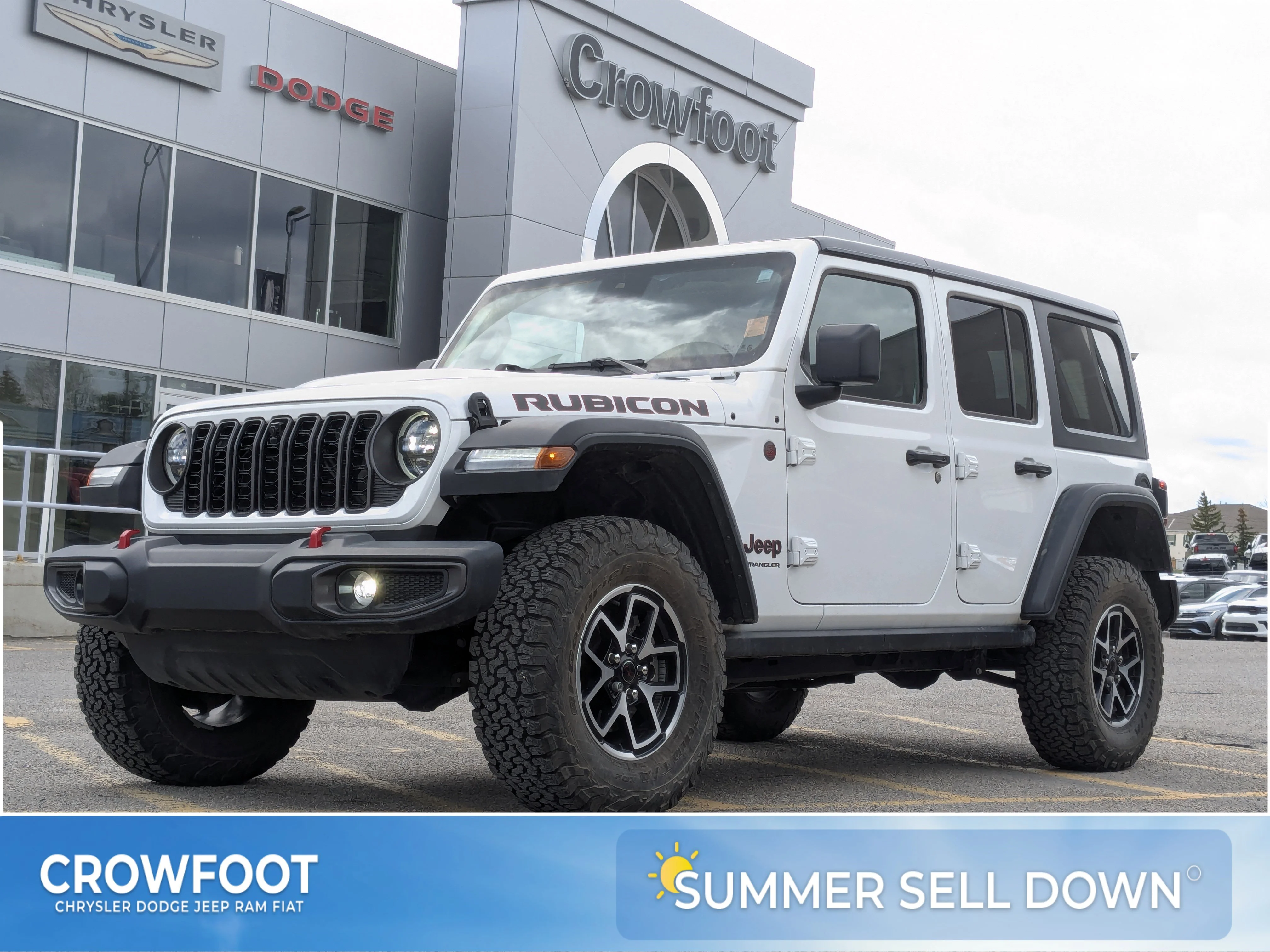 Used 2024 White Jeep Rubicon - Tech Grp - Safety Grp - Alpine Audio - Blind Spot - LED Lighting & More image 1