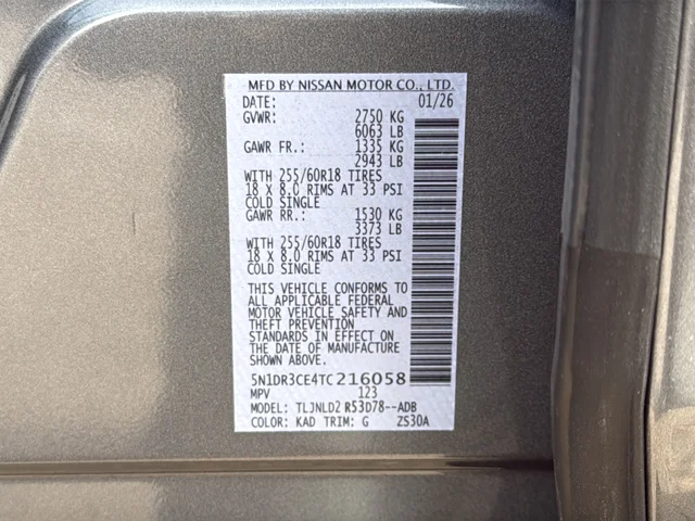 New 2026 Gun Metallic Nissan SL image 28