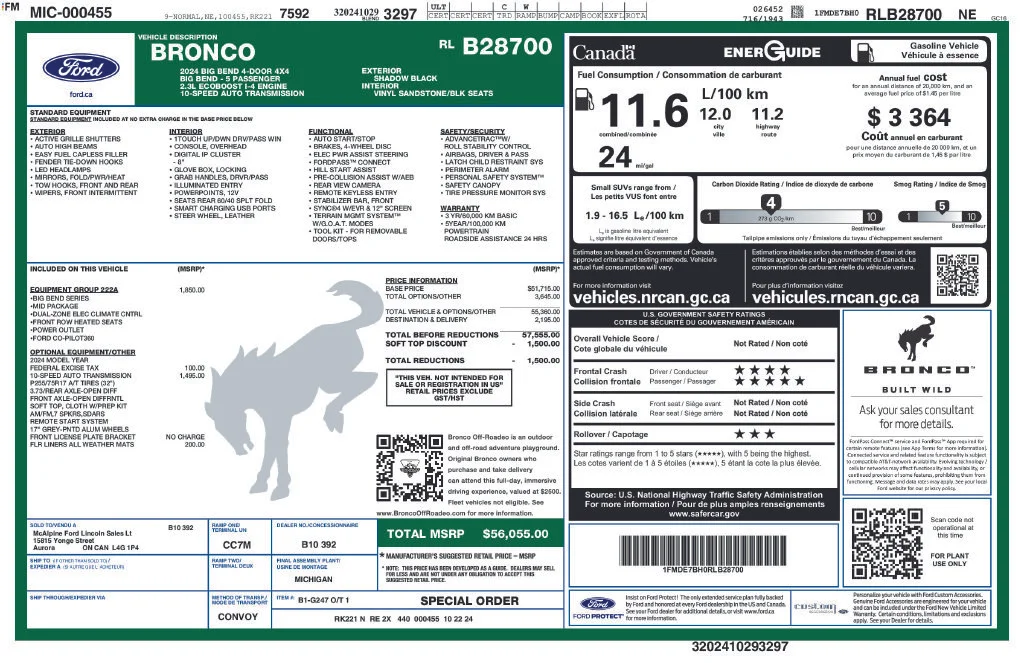 Certified Used 2024 Black Ford Big Bend image 2