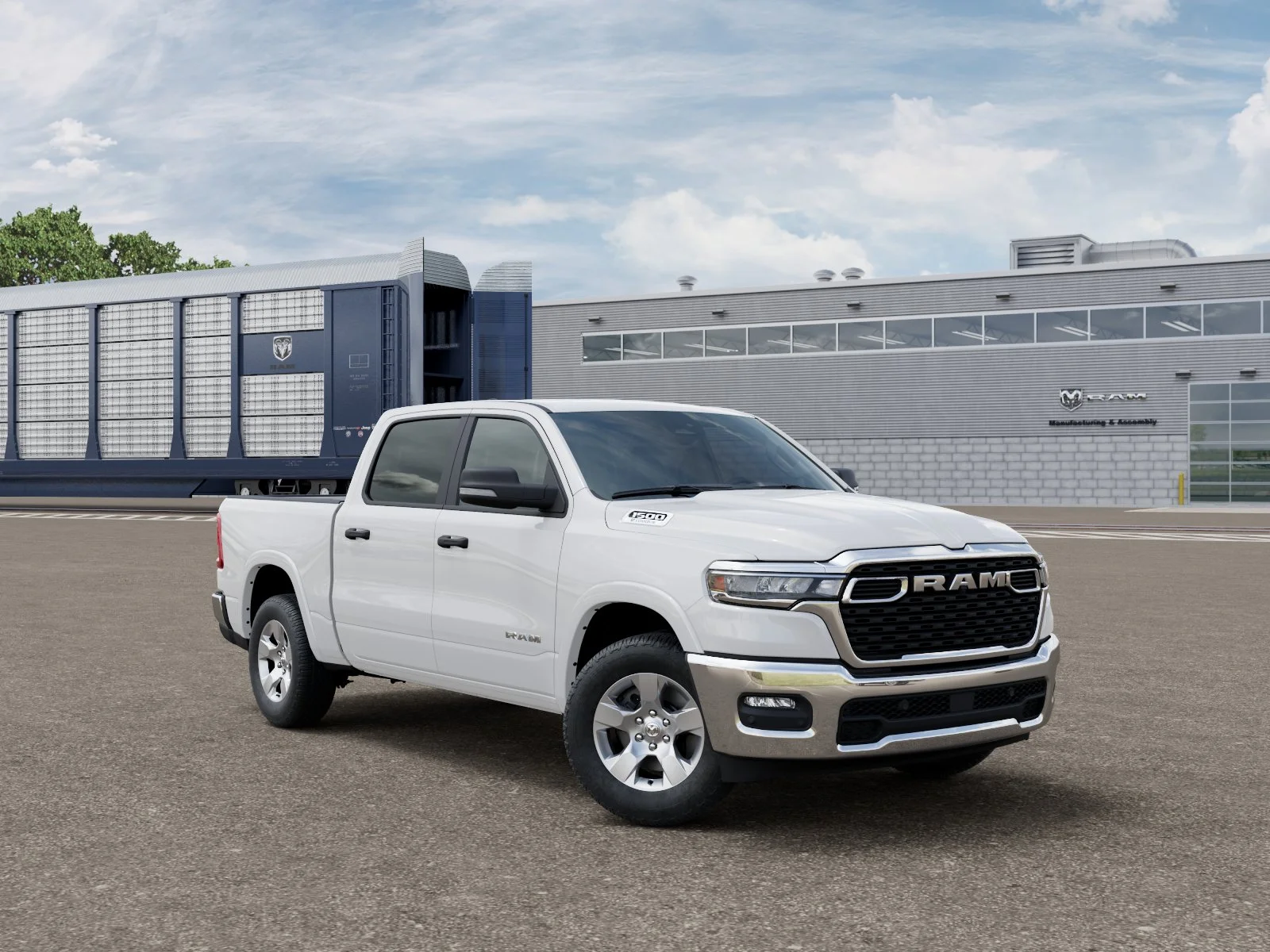 New 2027 Bright White Clear-Coat Exterior Paint RAM Big Horn image 3