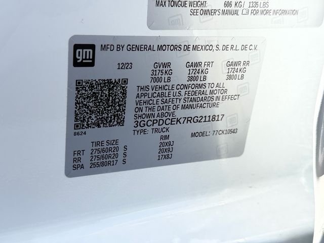 Used 2024 White Chevrolet Custom Trail Boss image 21