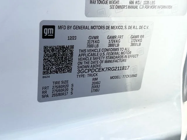 Used 2024 White Chevrolet Custom Trail Boss image 21