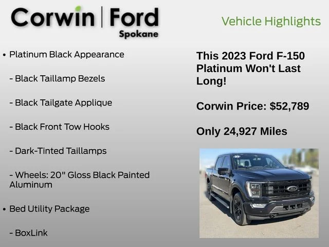 Used 2023 Agate Black Metallic Ford Platinum image 13