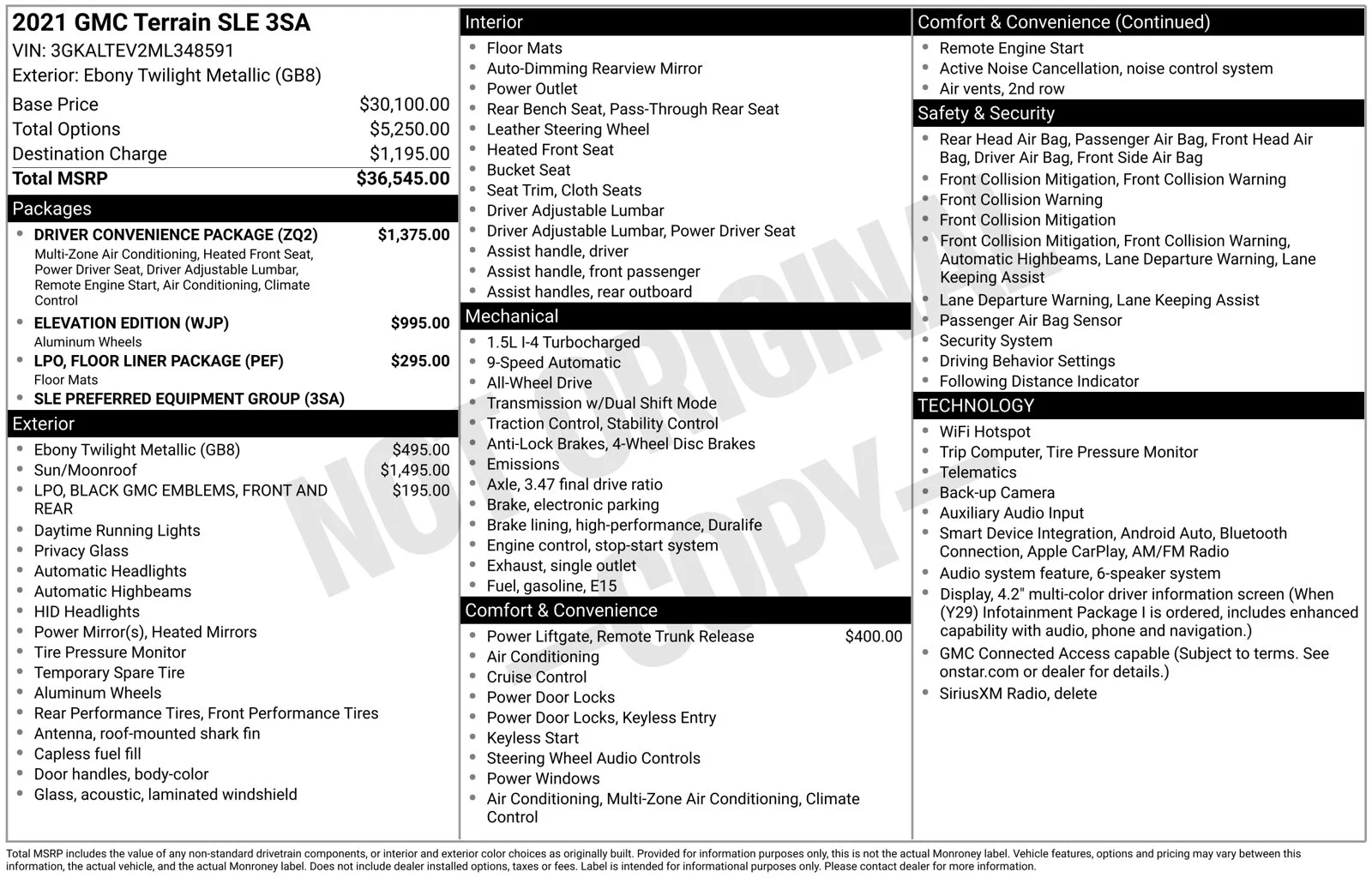 Used 2021 Black GMC SLE image 10