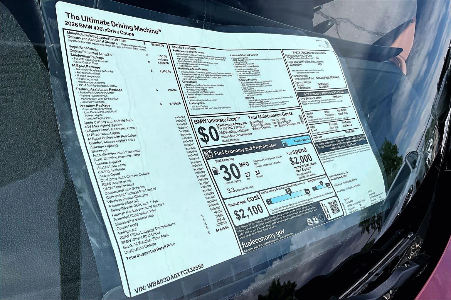 New 2026 Vegas Red Metallic BMW 430i xDrive image 18