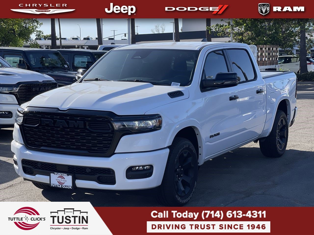 New 2026 Bright White Clear-Coat Exterior Paint RAM Big Horn image 3