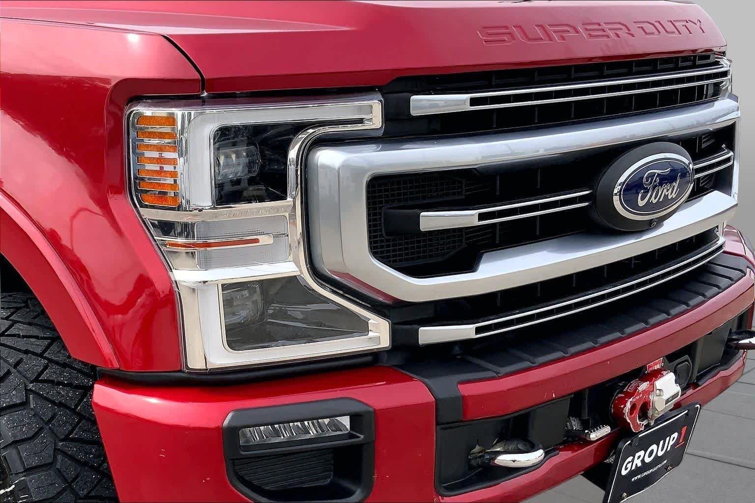 Used 2022 Rapid Red Metallic Tinted Clearcoat Ford F-250 Pickup Platinum image 30