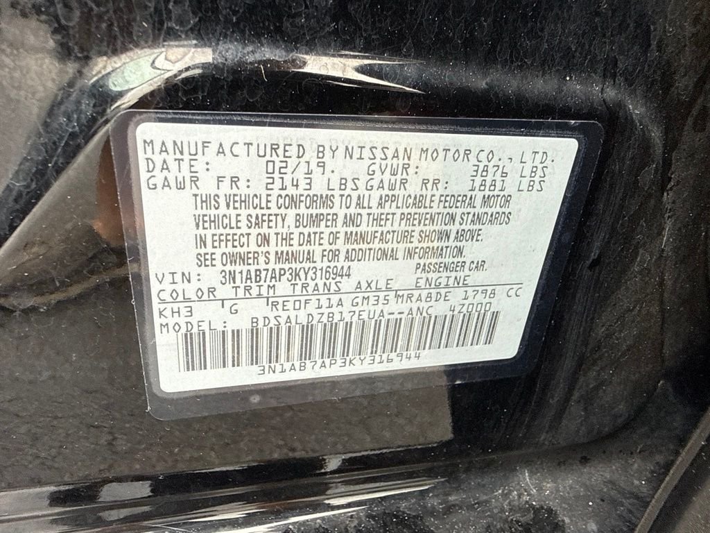 Used 2019 Black Nissan SV image 10
