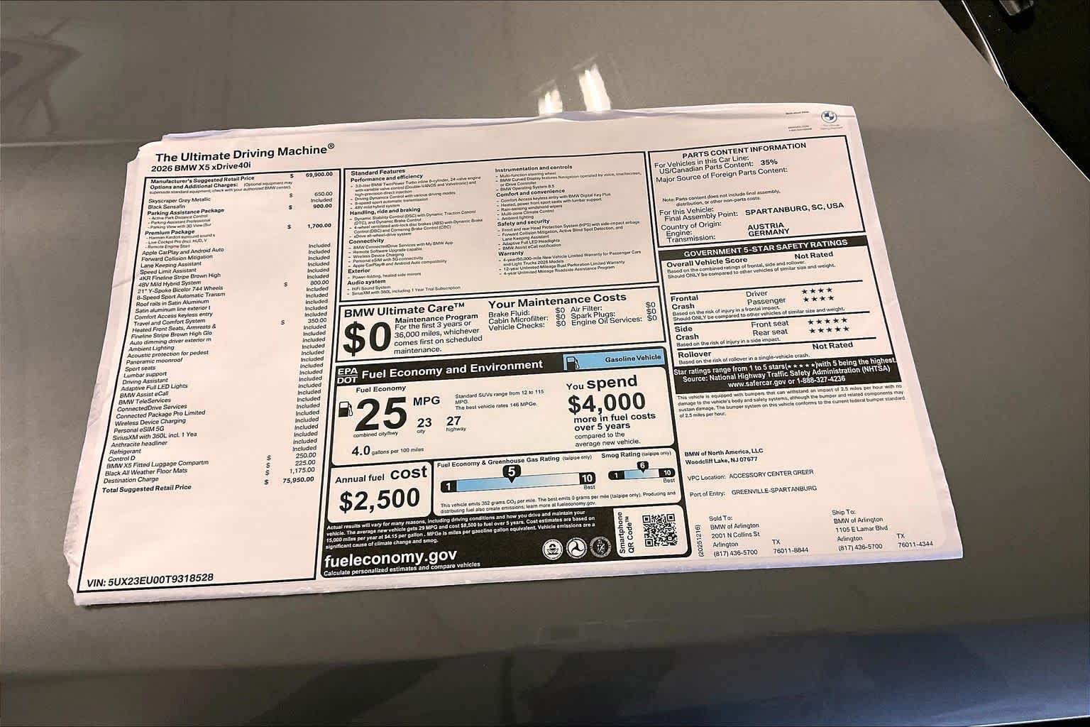 Used 2026 Skyscraper Grey Metallic BMW xDrive40i image 19