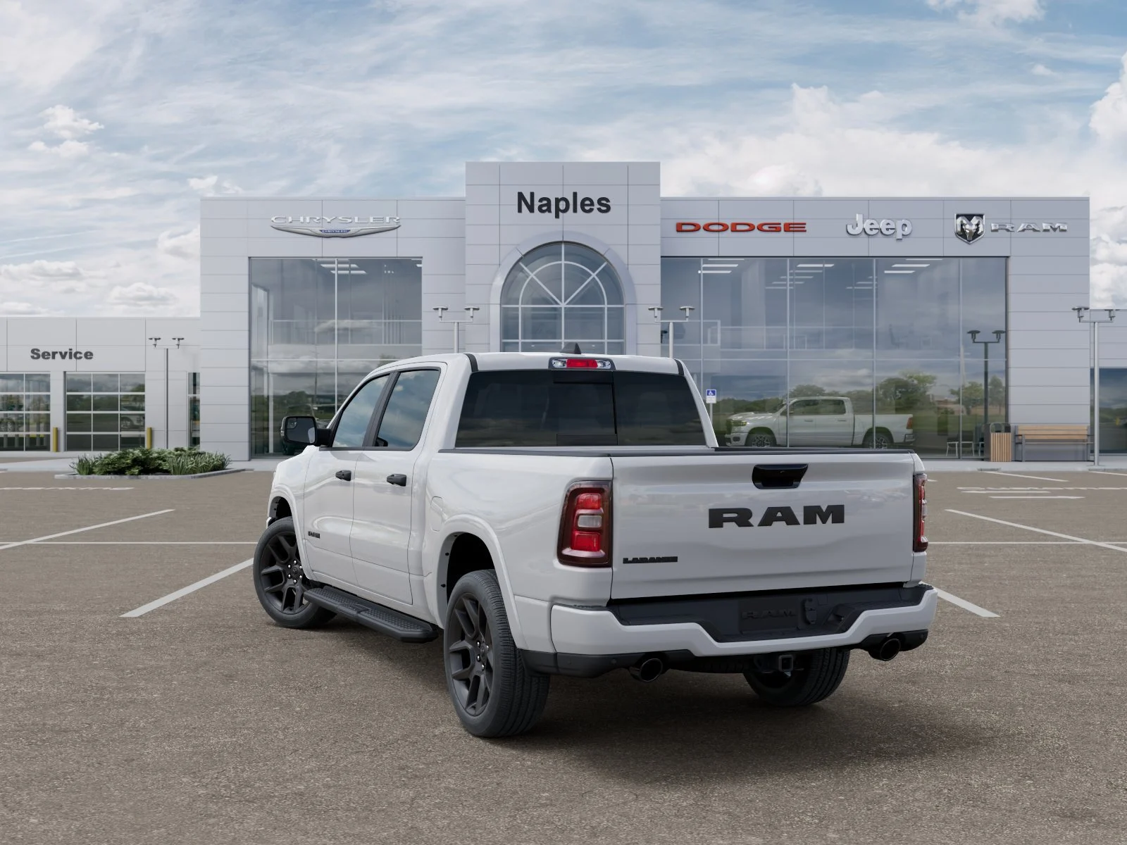 New 2026 Bright White Clear-Coat Exterior Paint RAM Laramie image 3