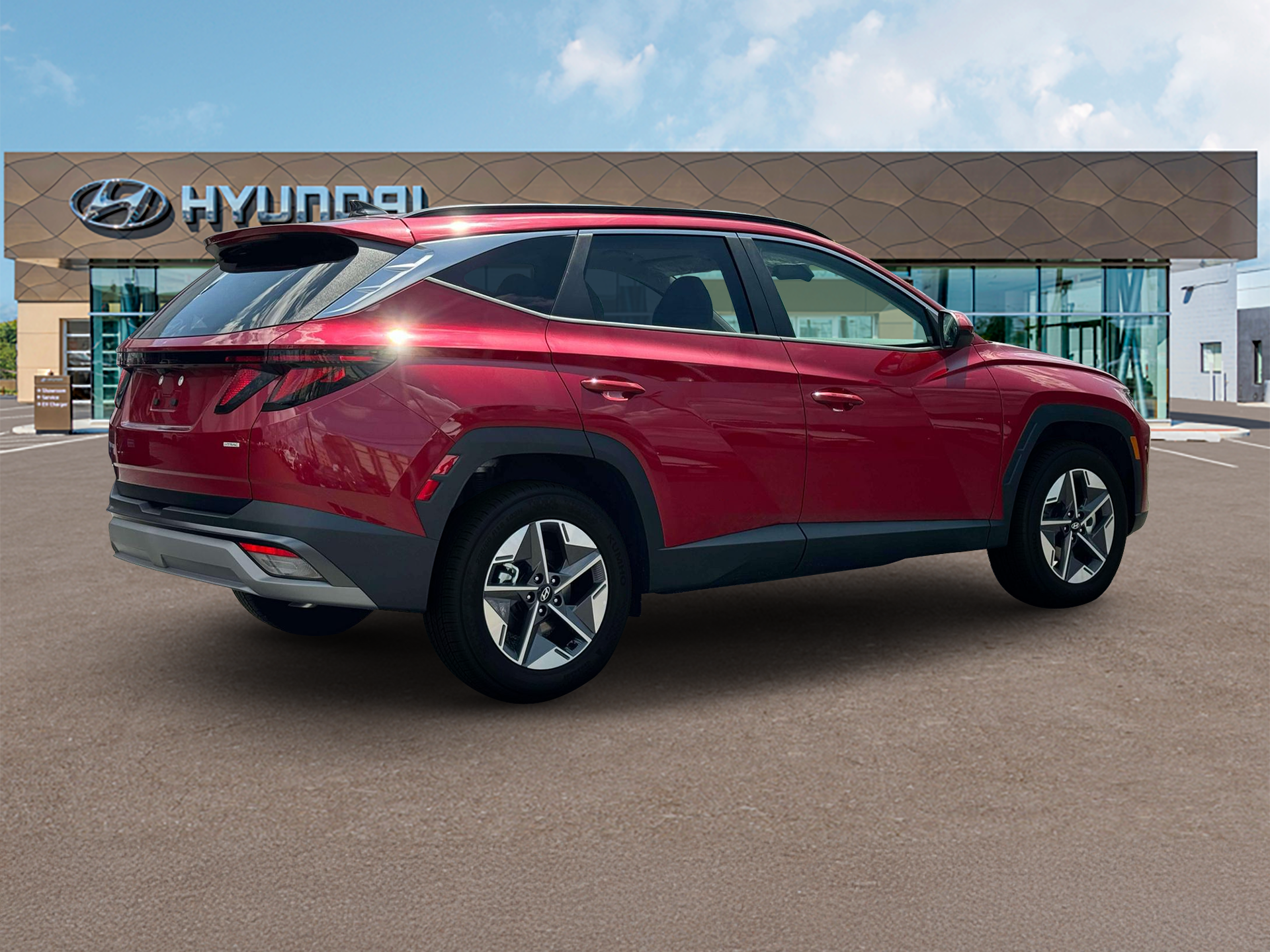New 2025 Red Hyundai SEL AWD image 8