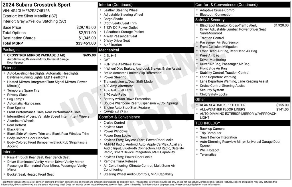 Used 2024 Silver Subaru Sport image 2