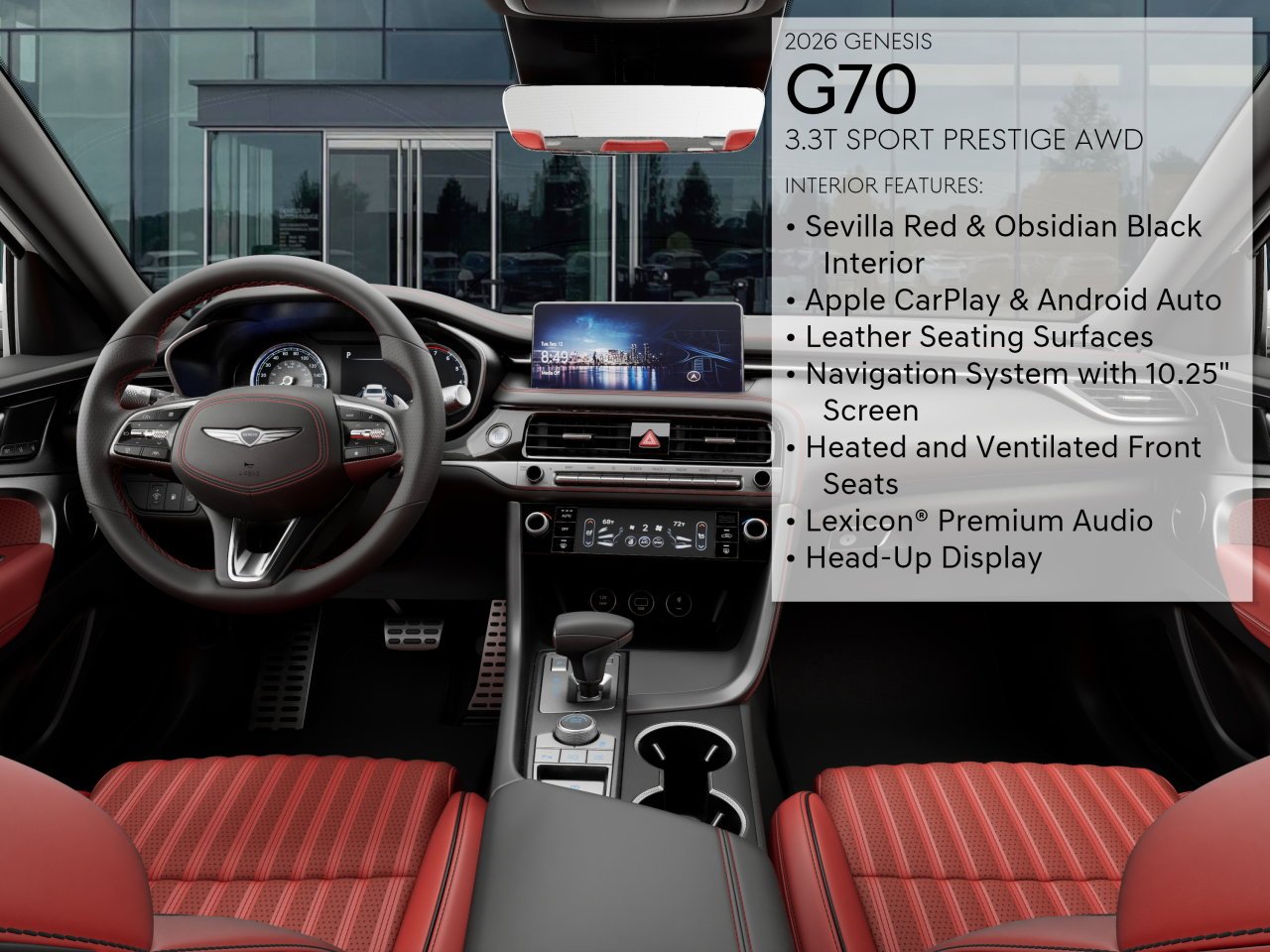 New 2026 White Genesis 3.3T SPORT PRESTIGE image 17