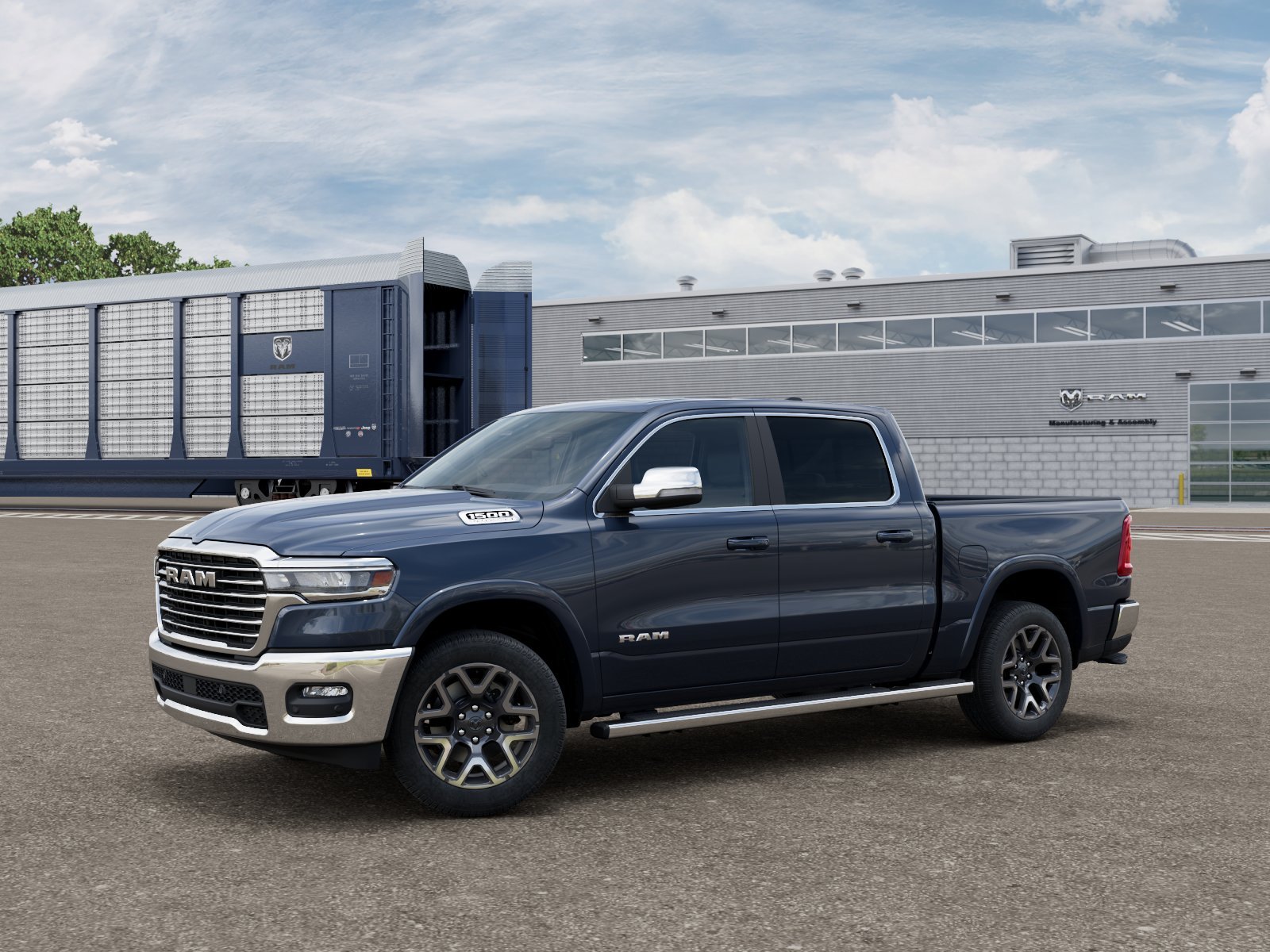 New 2026 Forged Blue Metallic Exterior Paint RAM Laramie image 1