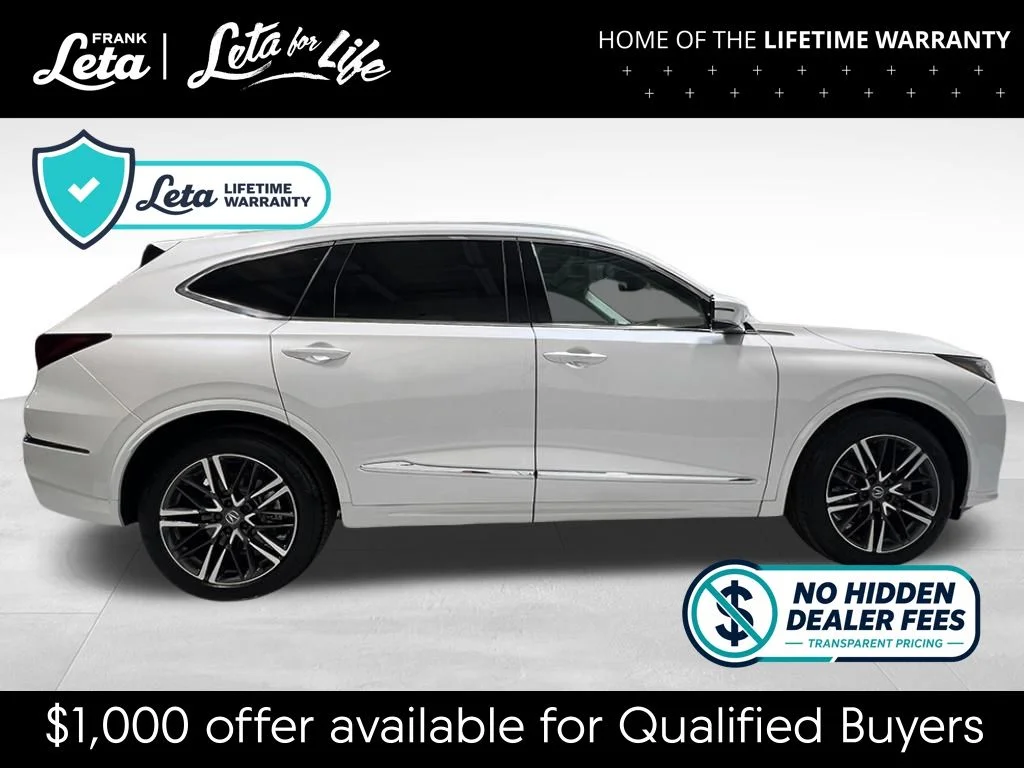 New 2026 Platinum White Pearl Acura Advance Package image 9
