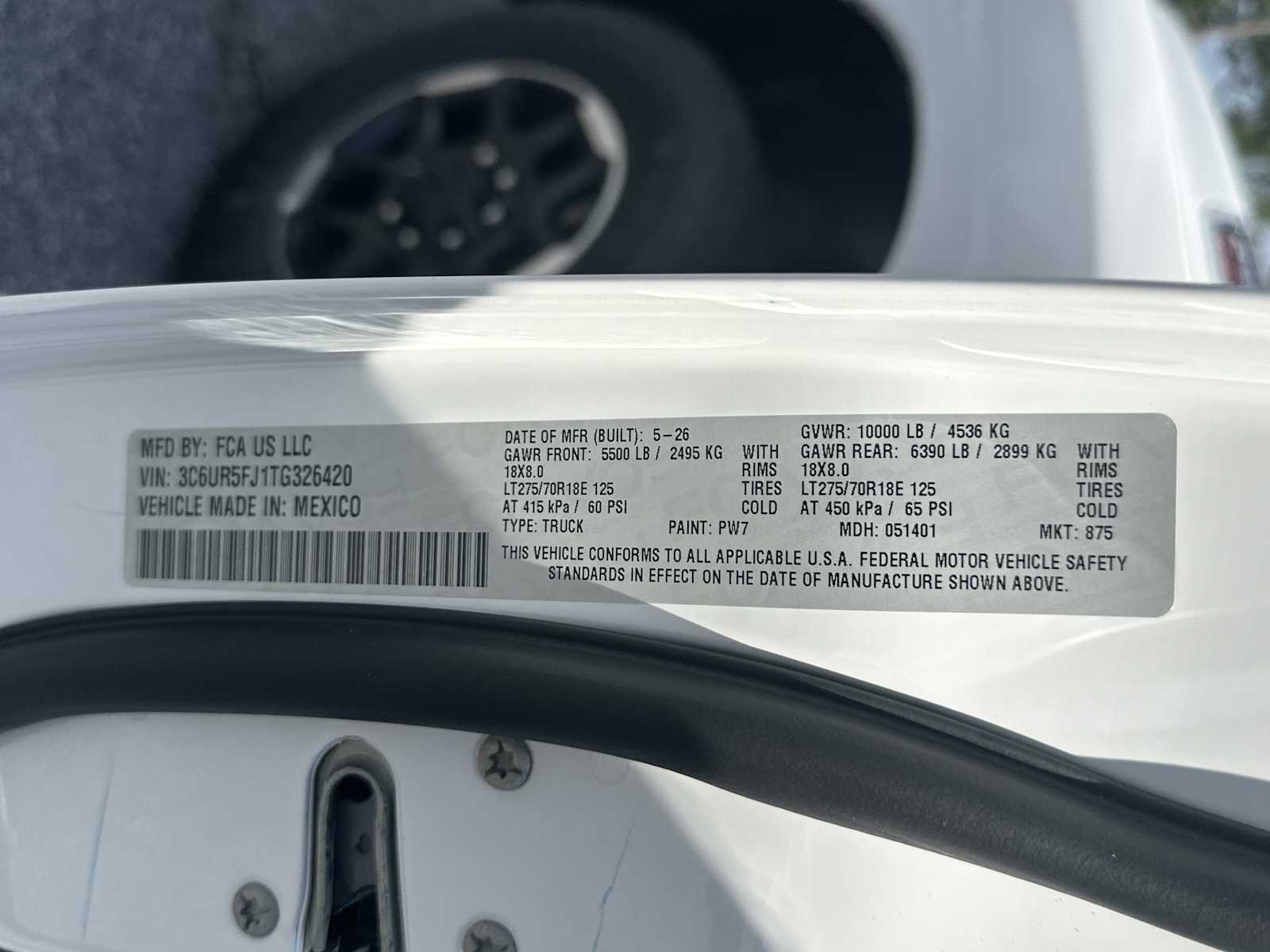 New 2026 Bright White Clear-Coat Exterior Paint RAM Laramie image 29