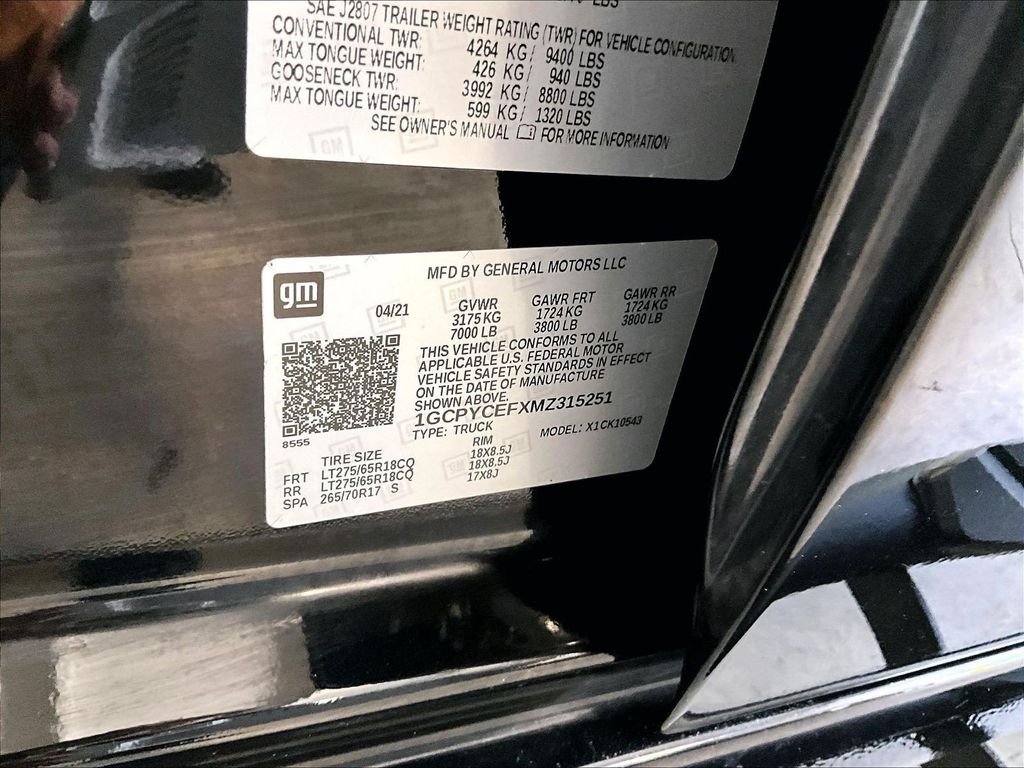 Used 2021 Black Chevrolet Custom Trail Boss image 37