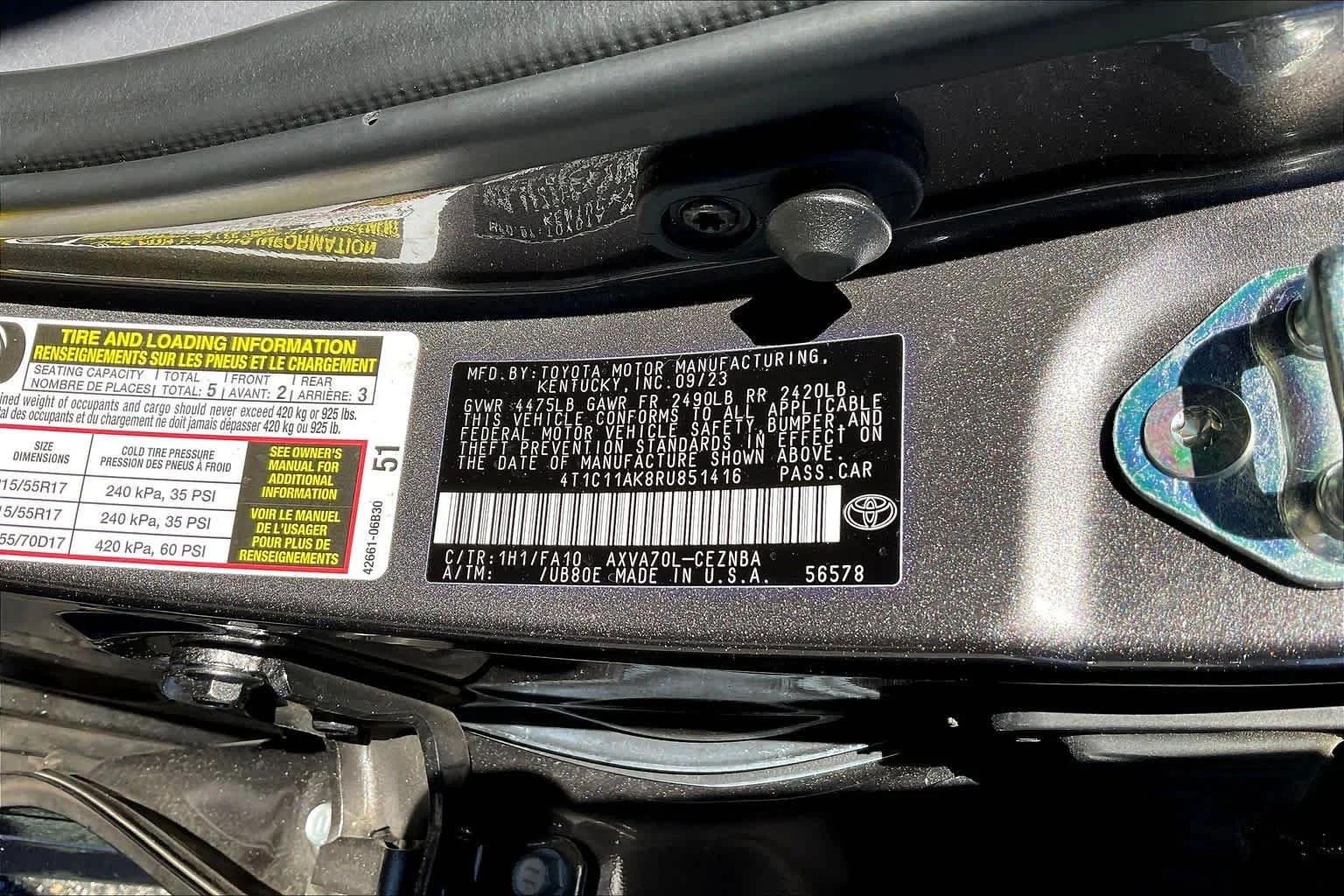 Used 2024 Predawn Gray Mica Toyota LE image 33