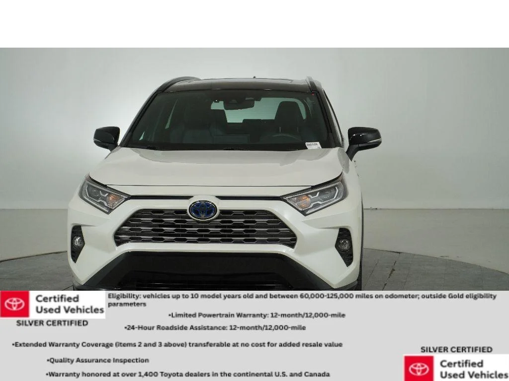 Certified Used 2021 Blizzard Pearl/Midnight Black Metallic Toyota Hybrid XSE image 9