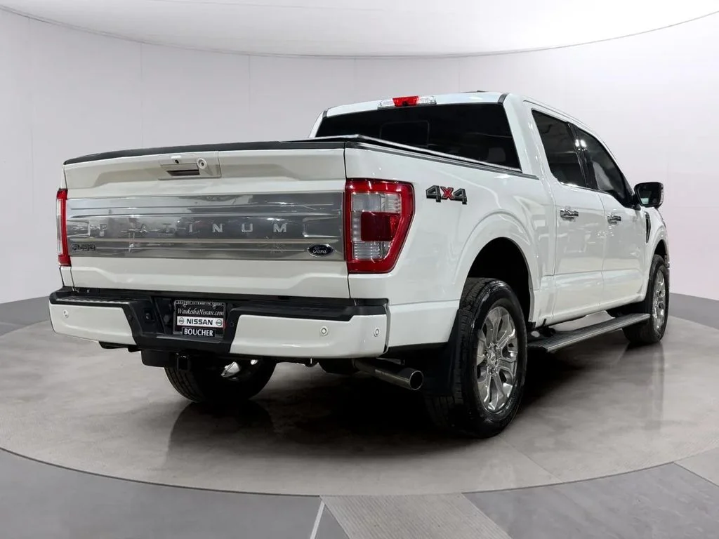 Used 2021 Star White Metallic Tri-Coat Ford Platinum image 3