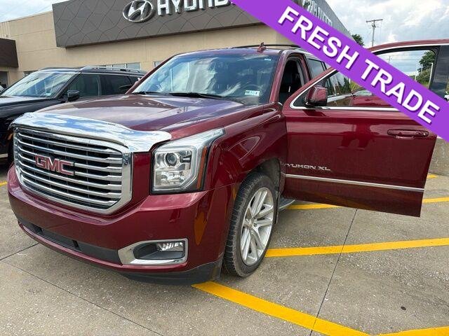 Used 2017 Crimson Red Tintcoat GMC SLT image 1