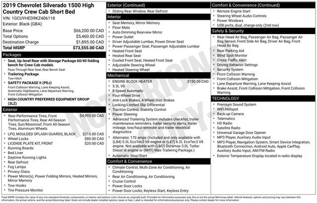 Used 2019 Black Chevrolet High Country image 33