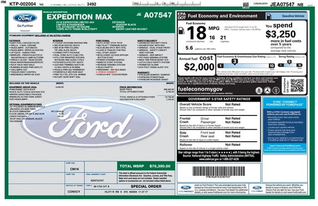 Used 2018 Black Ford Limited image 18