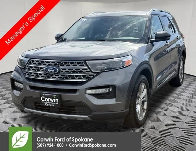 Used 2021 Carbonized Gray Metallic Ford Limited image 1