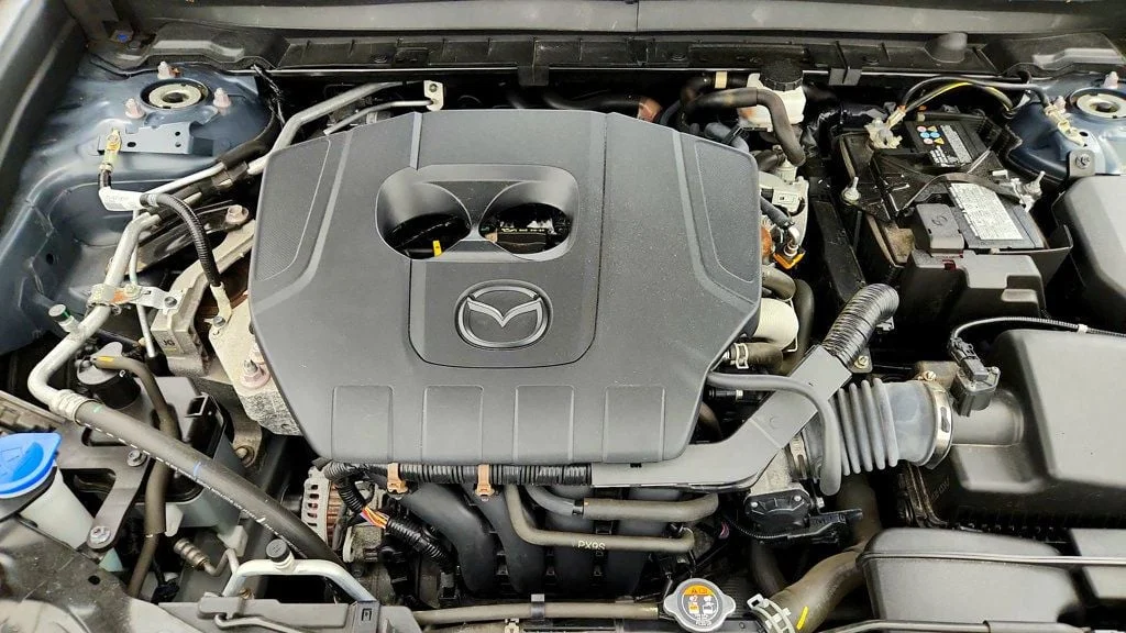 Used 2023 Polymetal Gray Metallic Mazda 2.5 S Carbon Edition AWD w/ Red Leather & Moonroof image 27