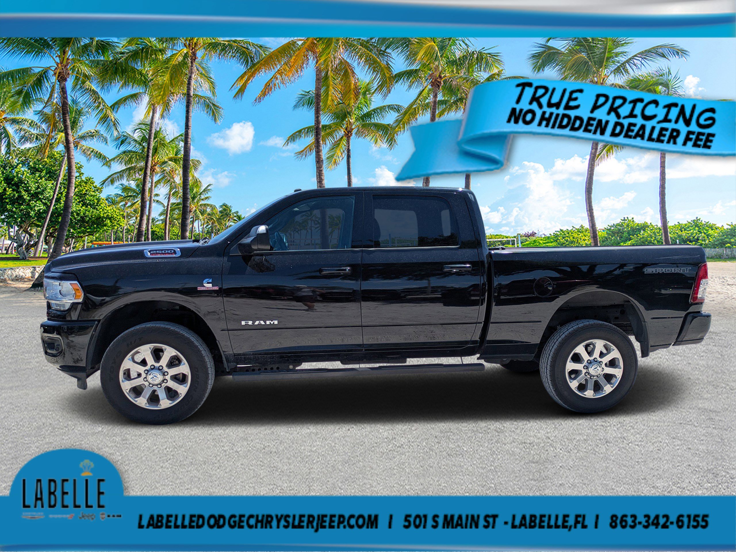 Used 2021 Diamond Black Crystal Pearlcoat Ram Big Horn image 6