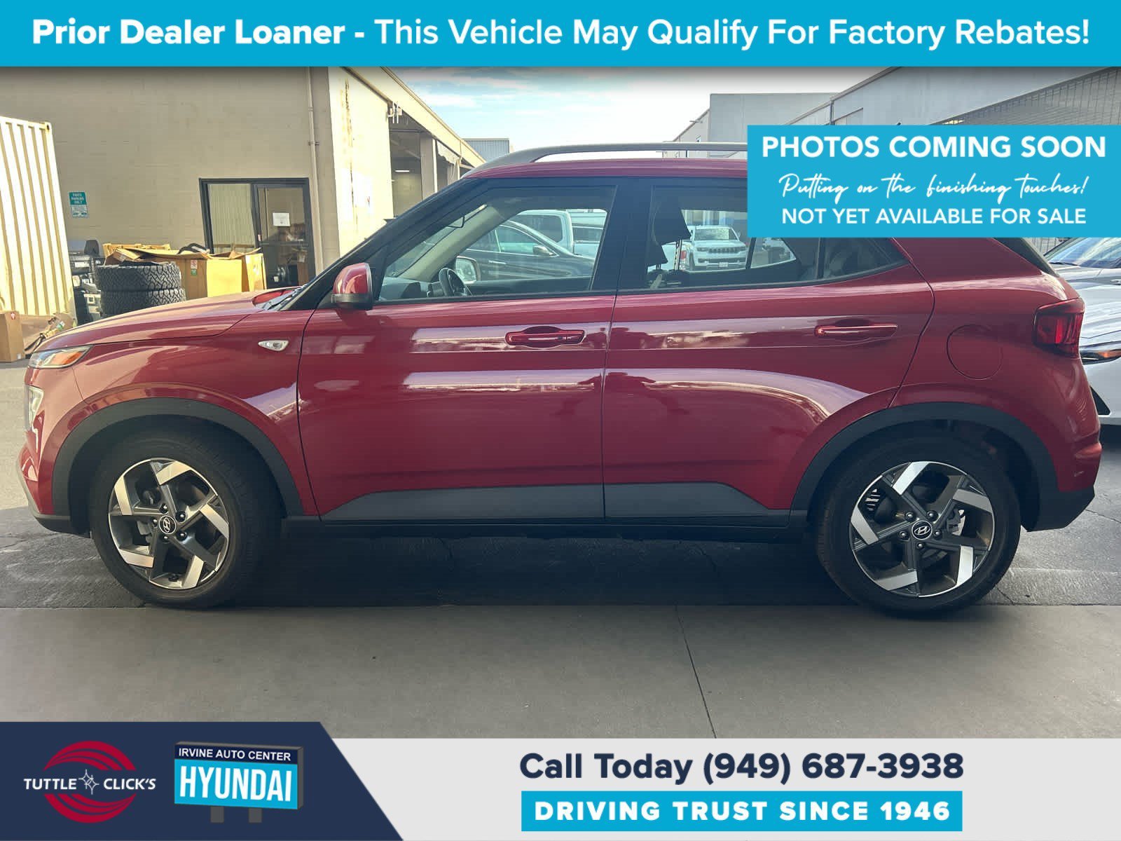Used 2023 SCARLET RED PEARL HYUNDAI LIMITED image 1