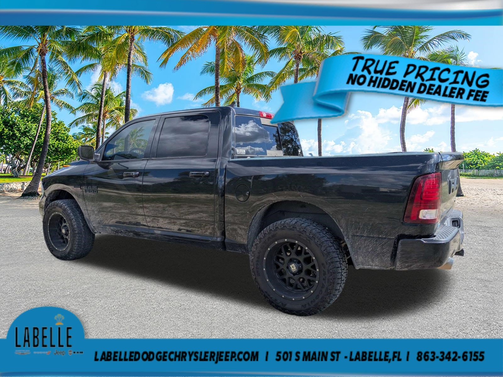 Used 2018 Brilliant Black Crystal Pearlcoat Ram Night image 6