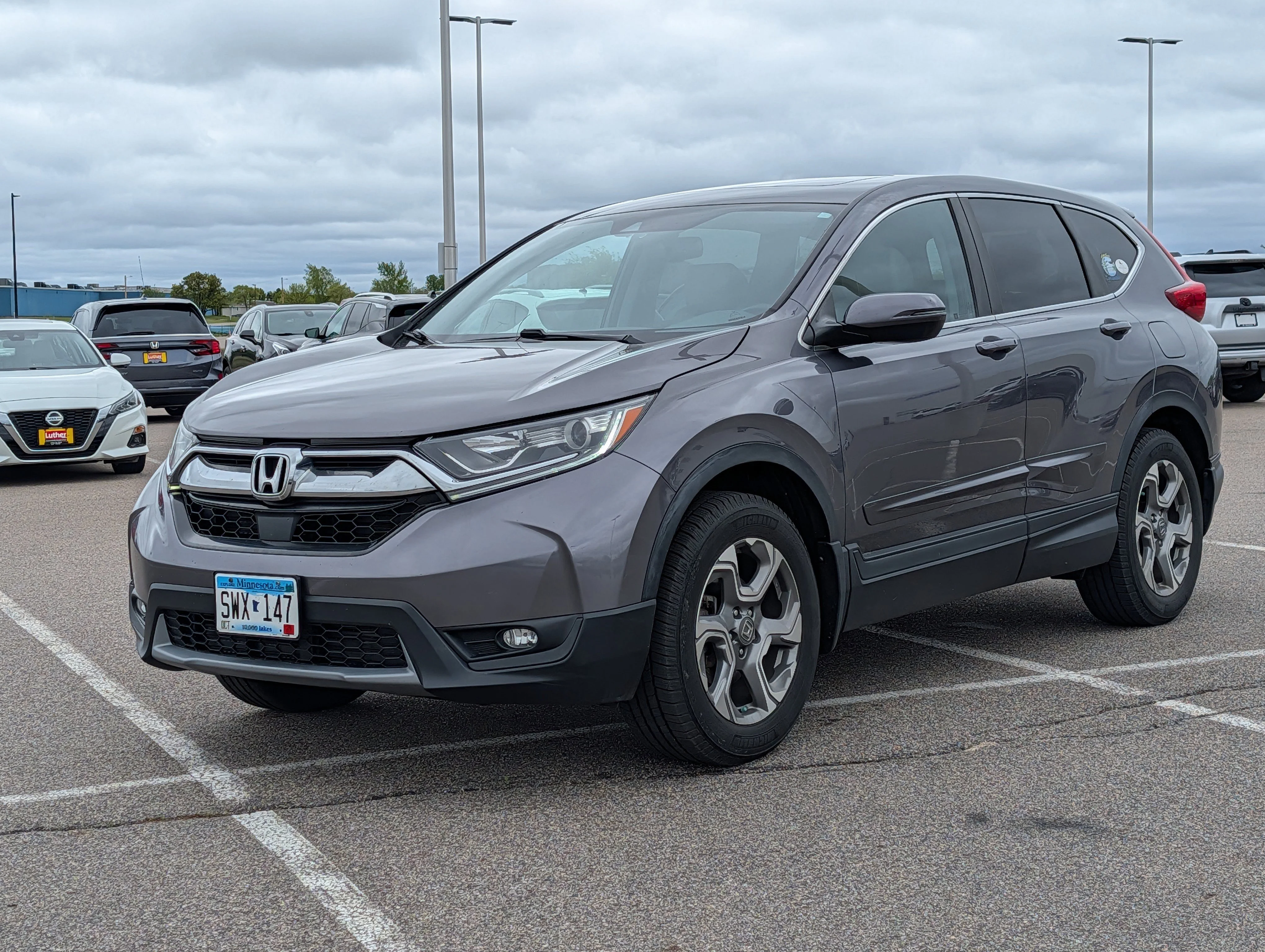Used 2018 Honda CR-V EX-L with VIN 7FARW2H81JE062736 for sale in Waite Park, Minnesota