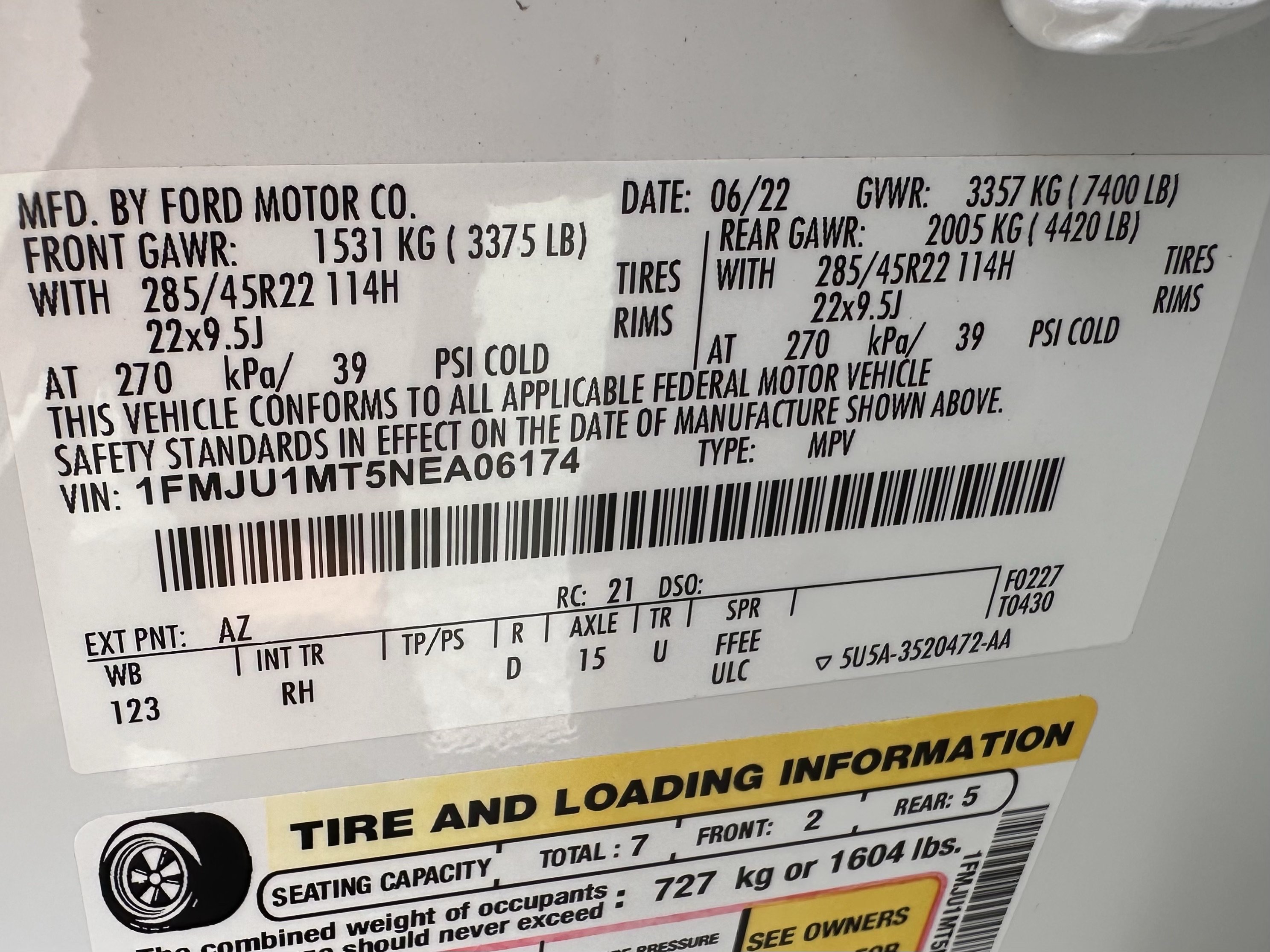Certified Used 2022 Star White Metallic Tri-Coat Ford Platinum image 33