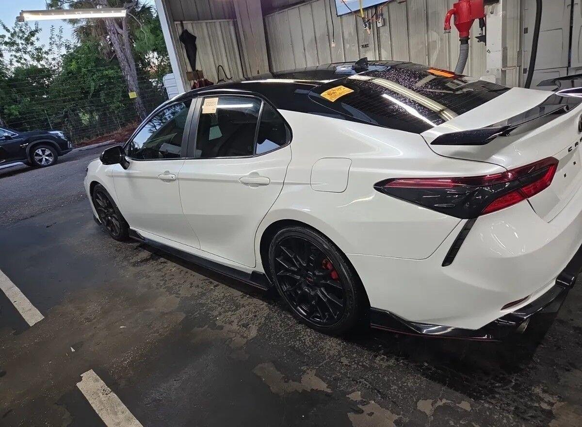 Used 2022 Wind Chill Pearl w/Midnight Black Metallic Roof Toyota TRD image 3