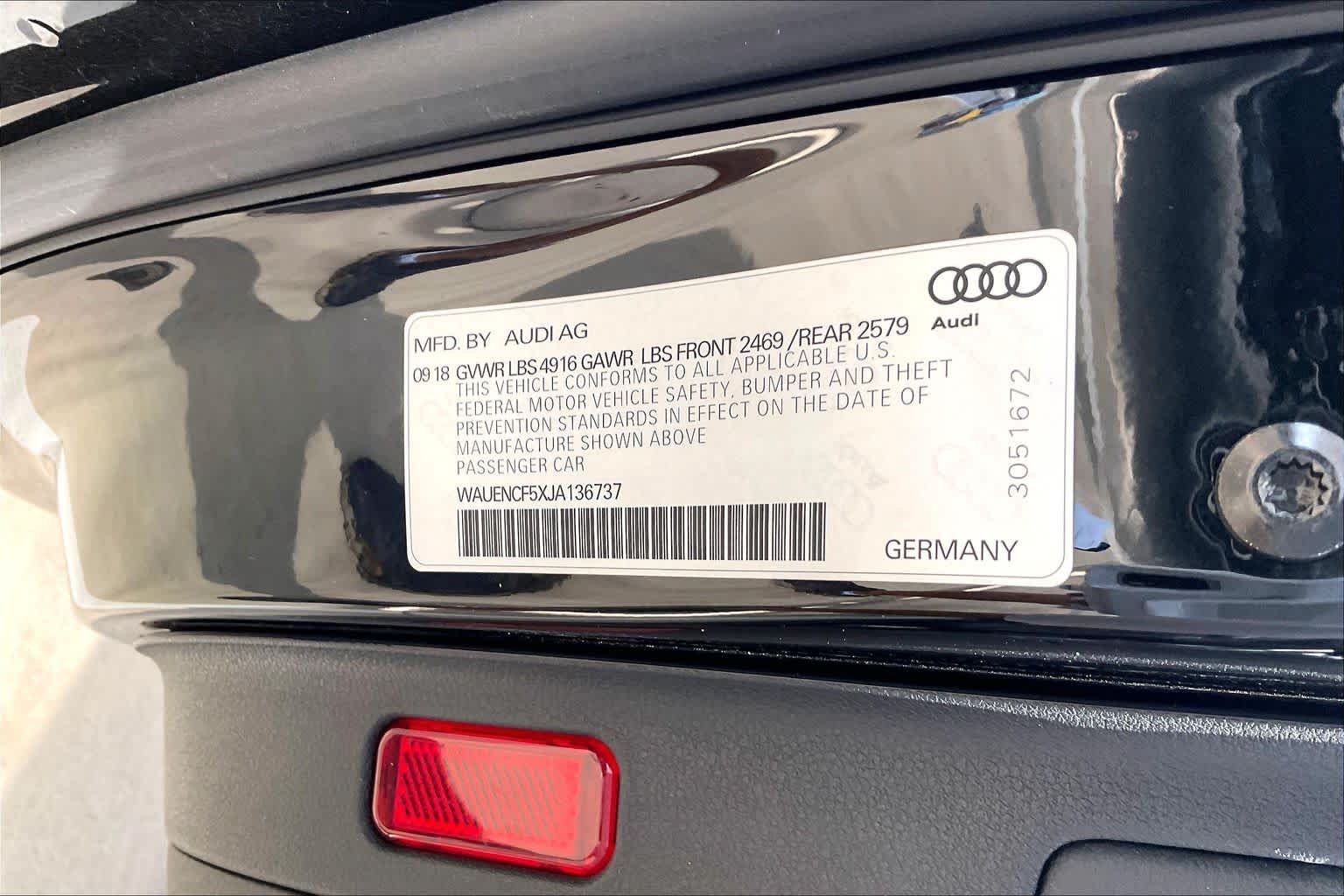 Used 2018 Mythos Black Metallic Audi Premium Plus image 35