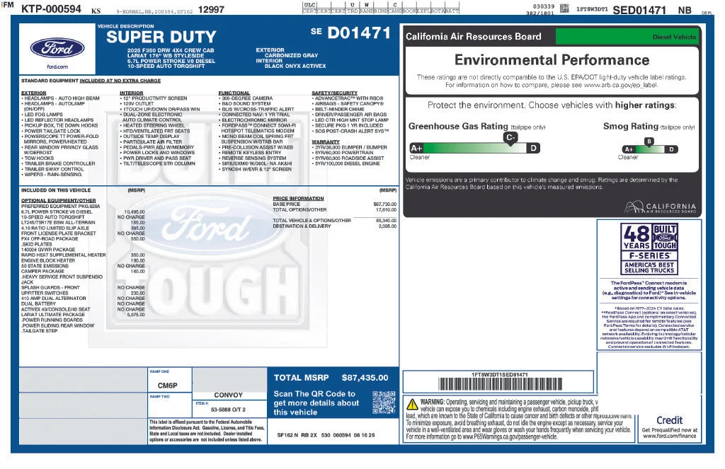 Certified Used 2025 Carbonized Gray Metallic Ford Lariat image 40