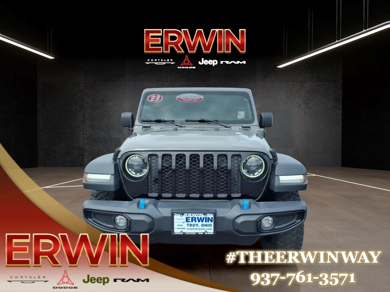 Certified Used 2023 Gray Jeep Willys 4xe image 2