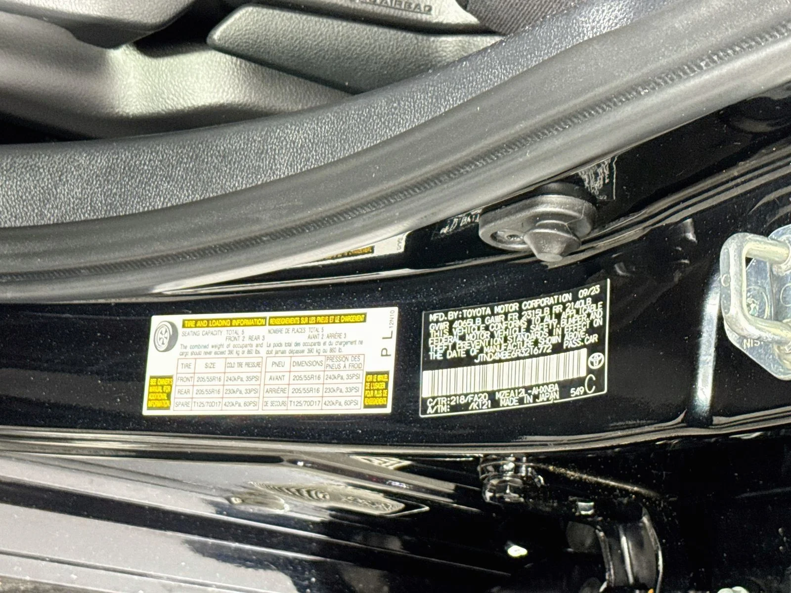 Certified Used 2024 Black Toyota SE image 25