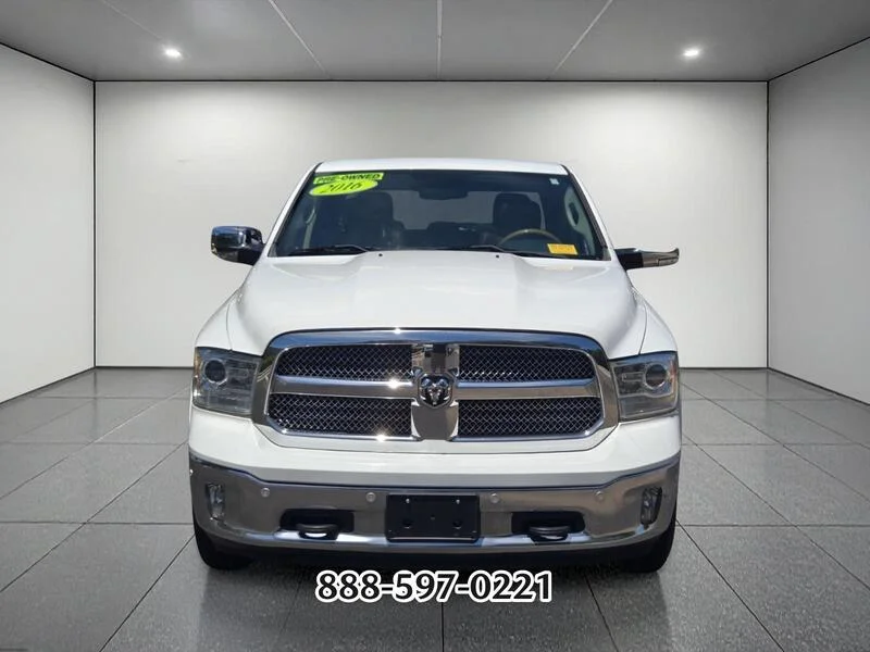 Used 2016 Bright White Clearcoat RAM LARAMIE LONGHORN image 8